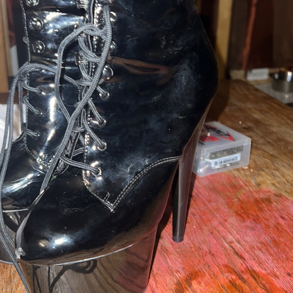 Stripper black boots